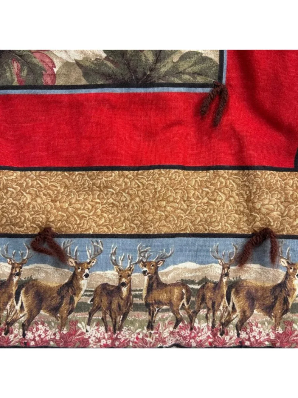 Rustic Woodland Themed Deer Lap Blanket Decoration Wildlife Autumn Harvest